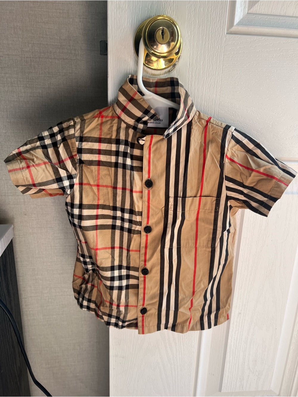Kids Short-Sleeve Burberry shirt